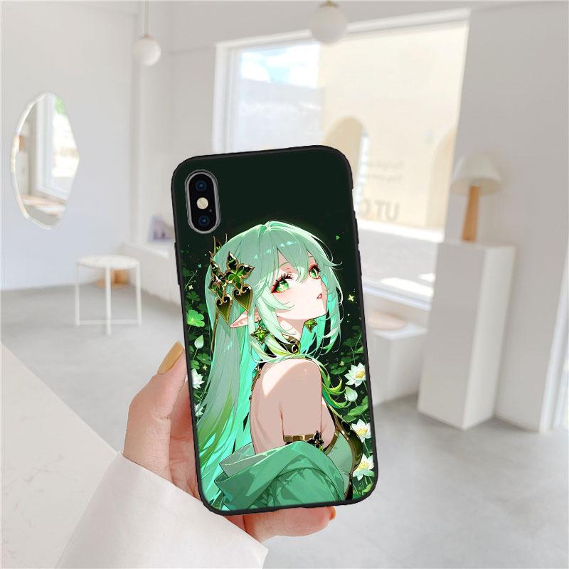 LO48 Genshin Impact Фурина Этер Мягкий силиконовый чехол для телефона для iPhone 16 15 14 13 12 Pro Max Plus Mini