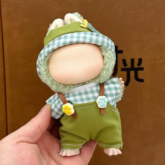 Комплект одежды для куклы 17 см Шляпа Комбинезон Наряд для куклы Одежда для игры Модные аксессуары для легкого одевания