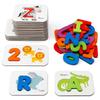 Numbers And Alphabets Flash Cards Set, Abc Wooden Letters And Numbers, Puzzle Game Educational Toys