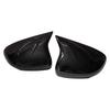 Decoration Door Mirror Cover For Mercedes-Benz A-Class -2025 Carbon Fiber Glossy Black Car Rearview Accessories