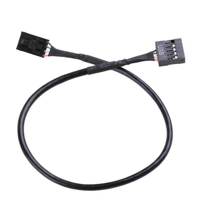 9-контактный USB-разъем, Male 1-to-2 Female, Карта-разветвитель, Кабель-разветвитель USB 2.0, Разъем для материнской платы, Порт-адаптер