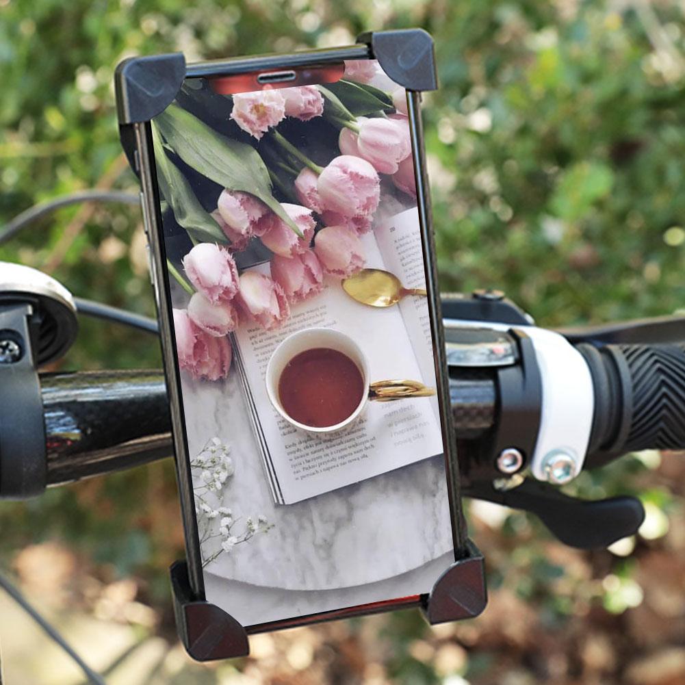 Universal Motorcycle Scooter Bike Bicycle Mobile Phone Holder Secure Lock Bracket Mount