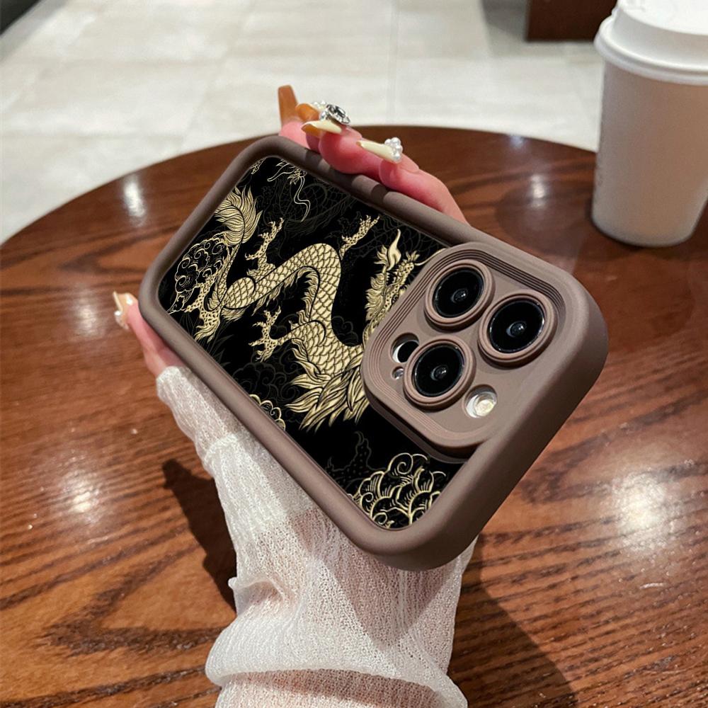 N81 Dragon design art Мягкие чехлы для телефонов с ангельскими глазками для Samsung A54 A34 A13 A14 S23 S24 Ultra S20 FE Xiaomi Redmi Note 13 12C Противоударный чехол