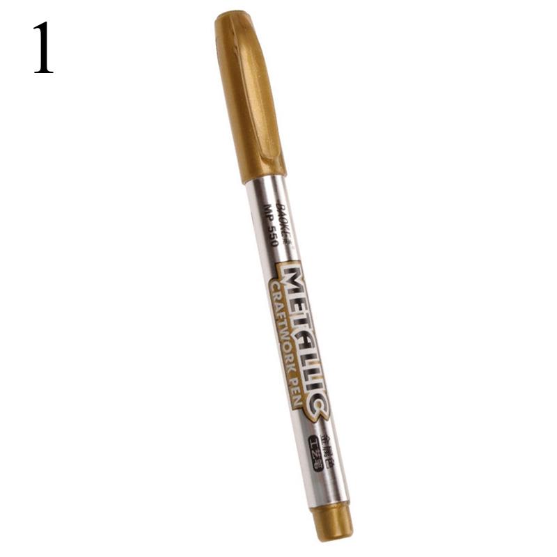 1,5 мм металлическая водонепроницаемая ручка для перманентной краски, золотой и серебряный маркер, используемый для школьных принадлежностей