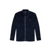 Polo Solid Color Logo Embroidered Zip Long Sleeve Jacket Men Jackets Dark-Blue MNPOWOV16821730-001