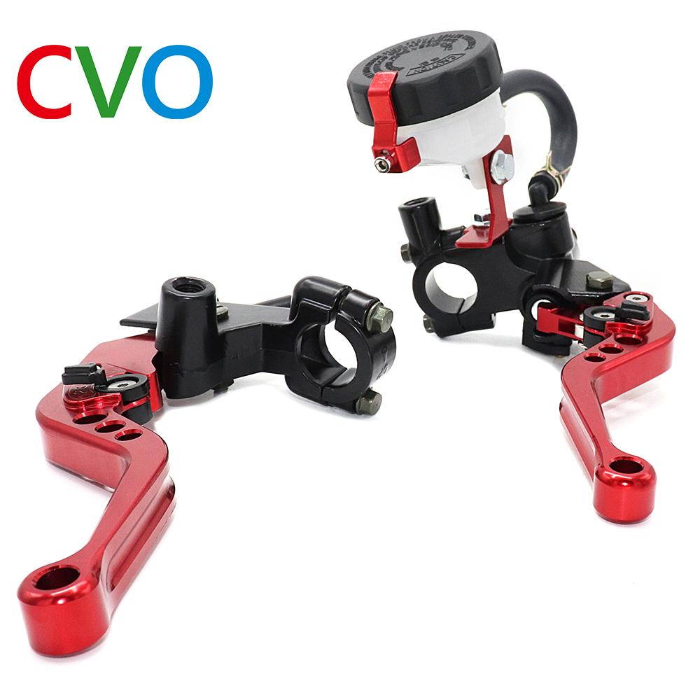 CVO Universal 7/8" 22mm Motorcycle Clutch Brake Master Cylinder Reservoir Levers Kit Fluid Reservoir