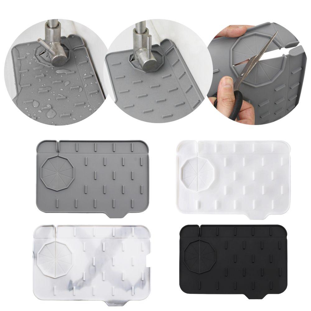 Prevent Water Splash Guard Splash-proof Faucet Absorbent Mat Splash Catcher Silicone Drain Pad