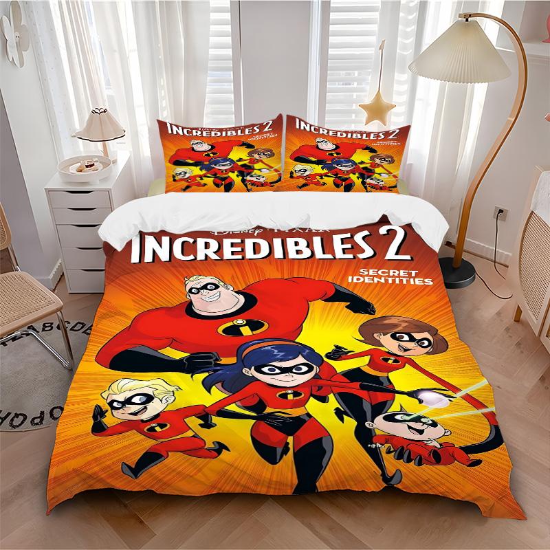 Incredibles Secret Identities Print 3Pcs Bedding Setduvet Cover With 2 Bedropillowcase Home Birthday Gift
