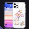 Прозрачный чехол для Apple iPhone 13 Mini 12 11 Pro Max XR SE 2020 7 8 Plus X XS 6 6S, мягкий чехол для телефона с мультяшным слоном и кроликом