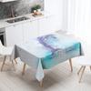 Watercolor Painting Tablecloth Floral Landscape  Anti-Stain Waterproof Rectangular  Kitchen Table Home Decor
