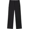 Anta Comfortable Casual Simple High-Waisted Solid Color Versatile Sports Long Pants Women Bottoms Black 162517508-4