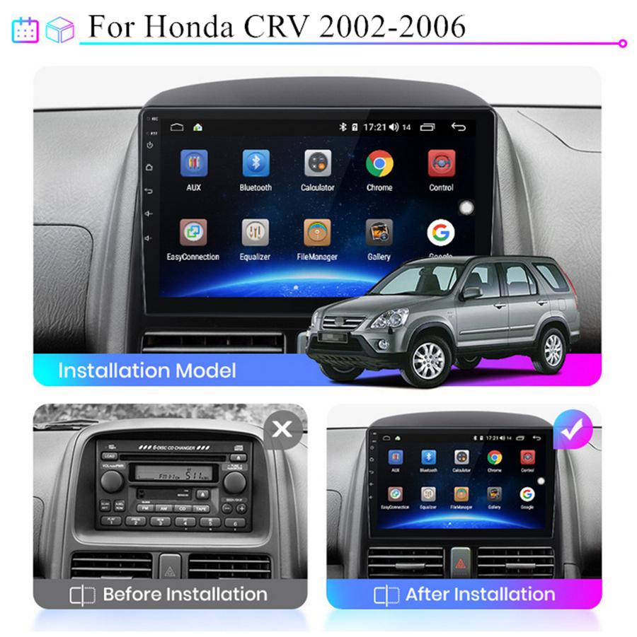 9" Автомобильная магнитола Радио Навигация GPS WIFI 1+16G BT DAB Mirror Link Для 02-06 CR-V