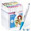 Ohuhu Brush Fine Art Marker 63 64 Illustration Brush Watercolor Picture Coloring Beginner Set Water-Based Markers, Type, Point, Pens, Colors, Pieces,