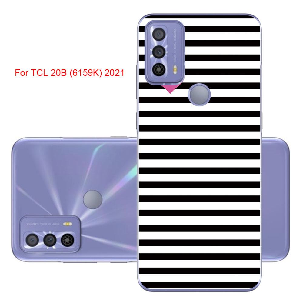 Чехол для телефона TCL 20B (6159К) 2021 6,52-дюймовый мягкий чехол из ТПУ, цветная роскошная популярная печать, мобильные модные сумки