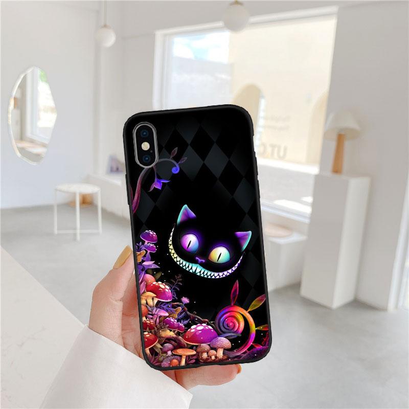 CJ3 Alice in Wonderland Cat Princess Soft Shell Phone Case for OPPO A3 Pro A72 A74 A76 A77 A77S A78 A79 A94 A95 A18 A40M A58