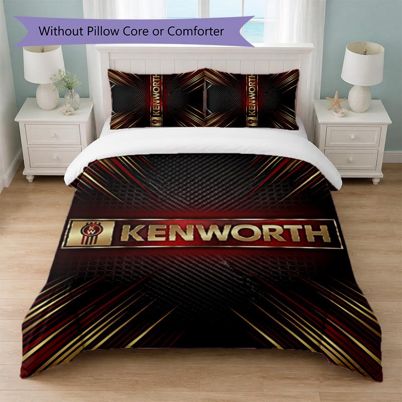 Kenworth Print 3Pcs Bedding Set Duvet Cover With Two Pillowcases Soft Bed Linen For Household Bedroom
