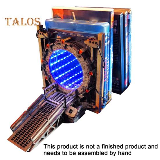 Подставка для книг Stargate LED Light Up Cross-Border Time Tunnel Design, конструкция из липы, книжная полка, игровой стенд