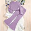 Girls' Casual Suits 2025 Spring Autumn New Long-sleeved Tops Bell Bottoms Children's Clothing