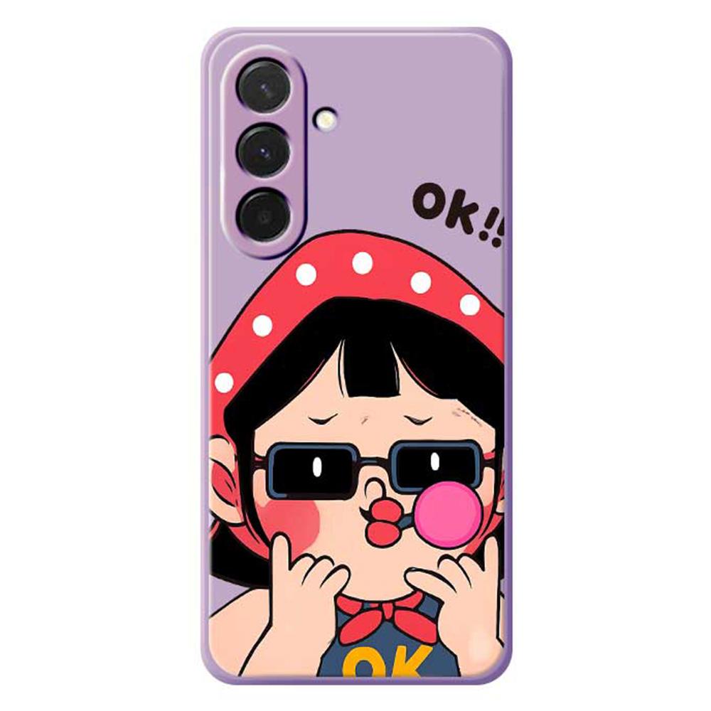 For Samsung Galaxy A36 5G Case Cute Kid Pattern Printing Straight Edge TPU Phone Back Cover