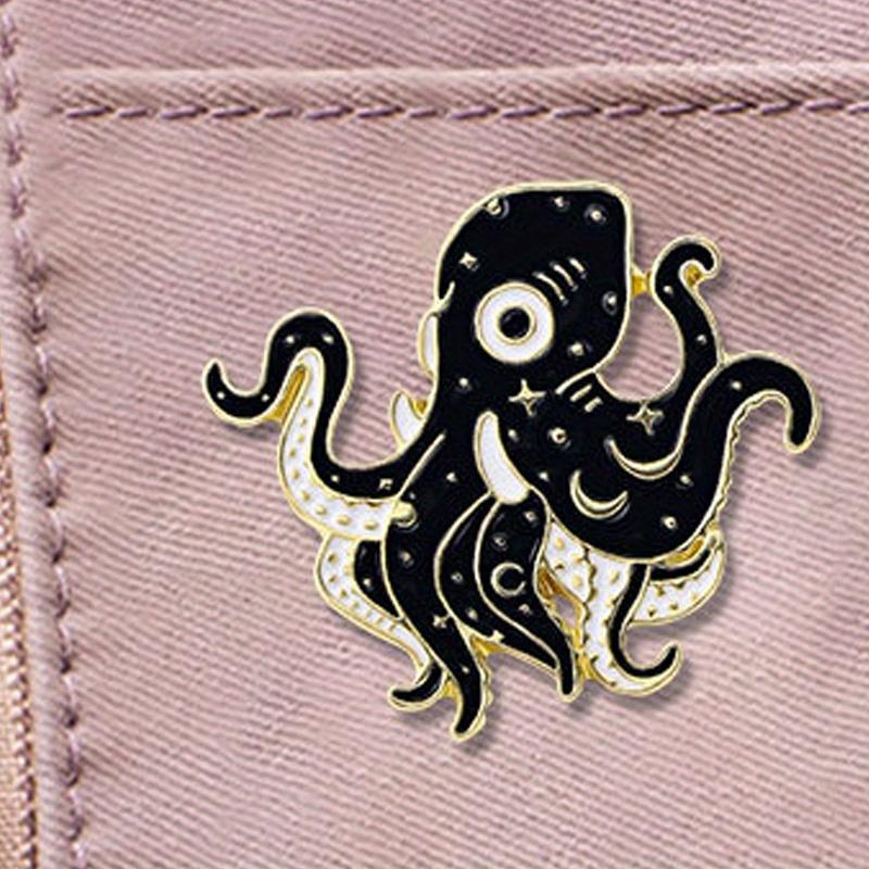 Хэллоуин Привидение Осьминог Брошь Аксессуары Дьявол Одежда Игла Пряжка Ужас Животное Значок