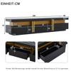 TV Cabinet TV Board Three Drawers, TV Stand for TVs Up To 90 Inches, TV Table Living Room, Dining Room, Bedroom, Ink. 200cm, Black