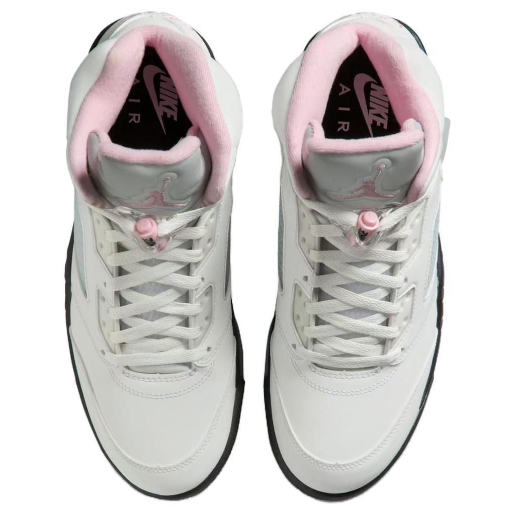 Мужские кроссовки Air Jordan 5 Retro Medium Soft Pink Белый Черный HQ7978-102