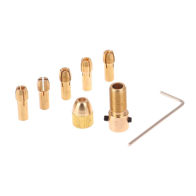 7 шт./набор 2,35/3,17/2/4,05/5,05 мм латунные цанги мини-патроны для сверл адаптер