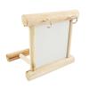 Wood Bird Mirror With Perch Stand Bird Toy Stand Bird Toy For Parrot Parakeets Cockatiels Cage Cage Parakeet Accessories