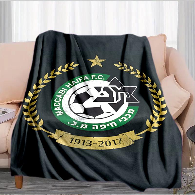 Maccabi Football Club Printed Throws Blanket Soft Flannel Blankets for Couch Bed Gifts for Men Women Picnic blanket Christmas gifts