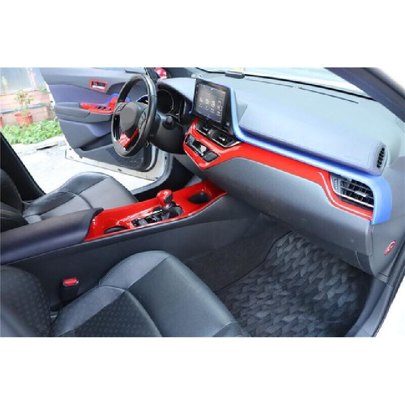 Steering Wheel U-Type Panel Cover Trim Bright Red For Toyota C-HR CHR 2018-