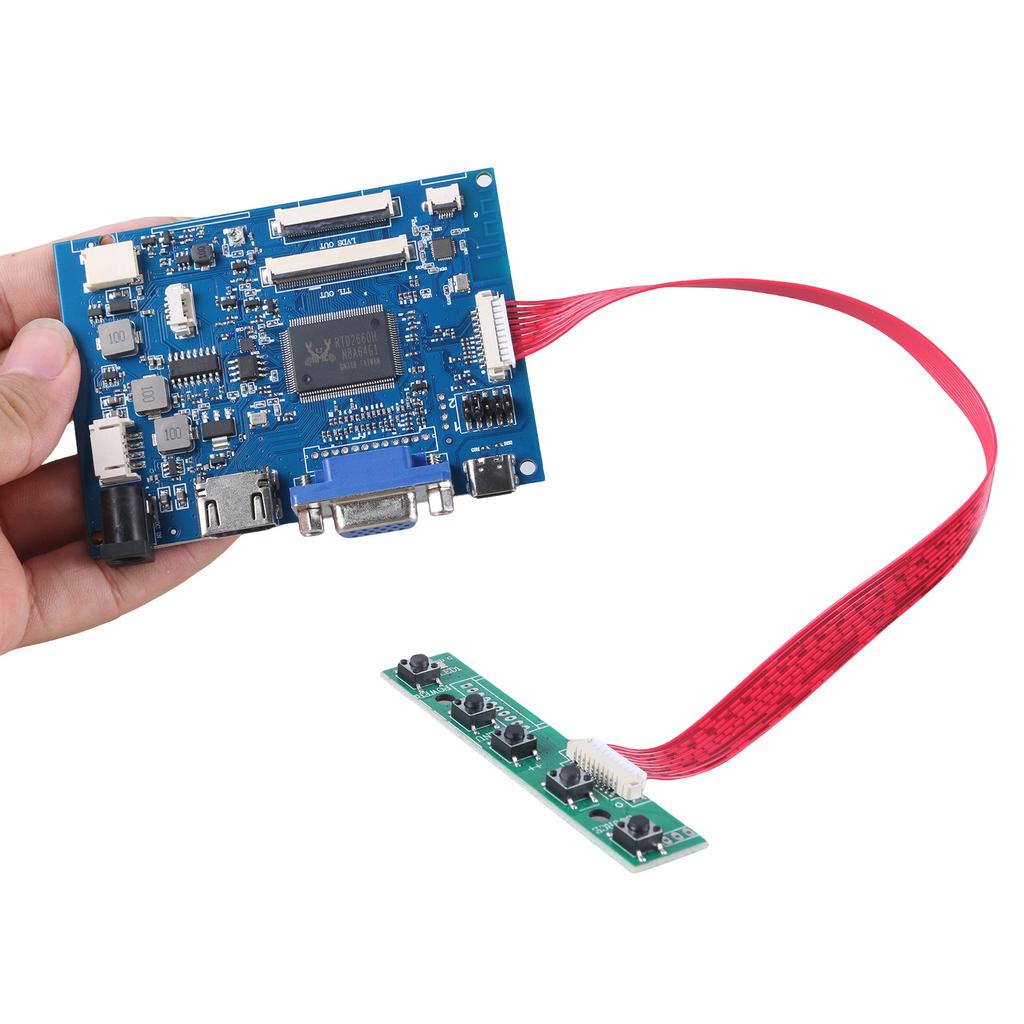 Плата драйвера LCD 5V Модульная плата дисплея с сенсорным экраном 50-контактный TTL 40-контактный LVDS Разрешение 1024X600 Поддержка TTL-выхода