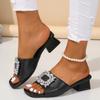 Women Heels Slippers 2024 New Summer Slides Women Outdoors Casual Shoes Luxury Designer Slippers High Heels Women Platform Shoes