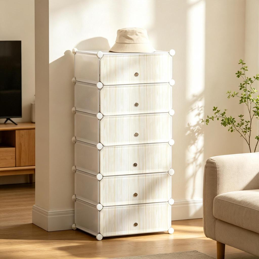 Stackable Organizer Cabinet, Versatile Storage Tower, Creative Combination Shelf
