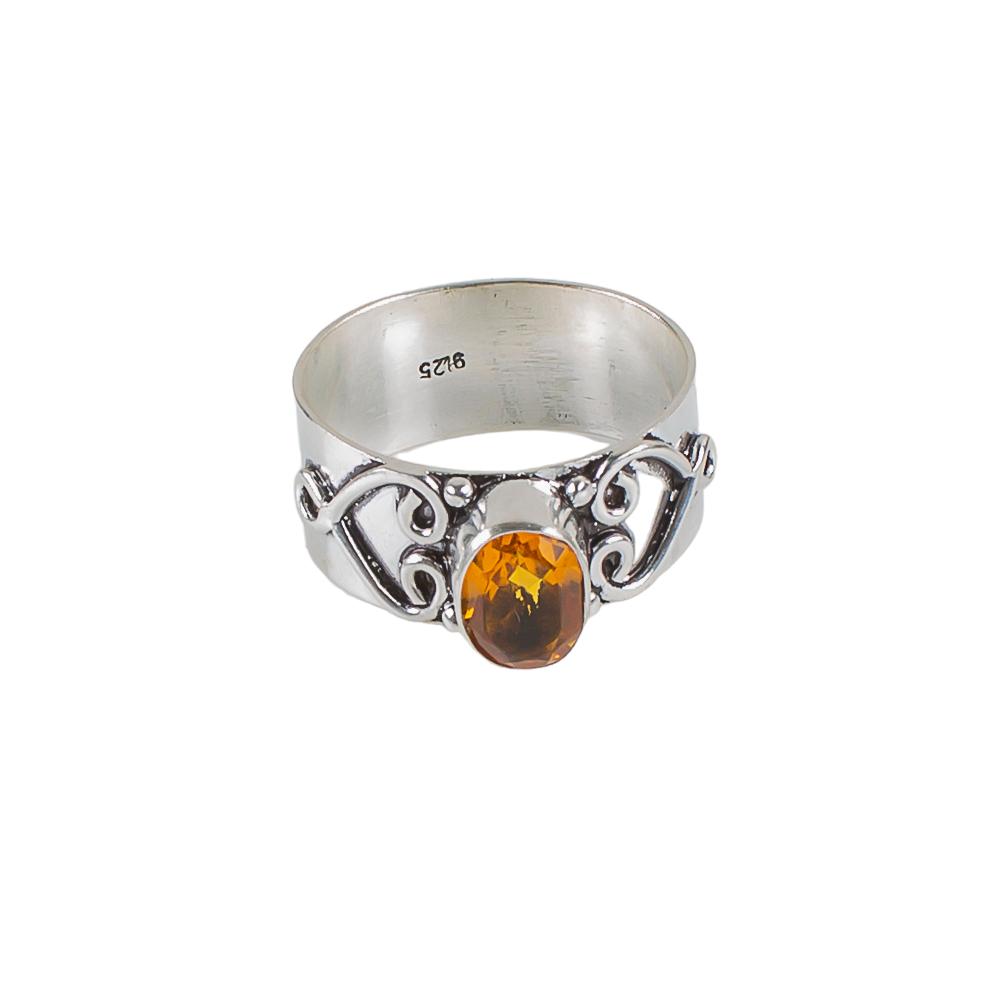 Genuine Citrine Gemstone 925 Sterling Silver Jewelry Handmade Ring For Women RR-16-7