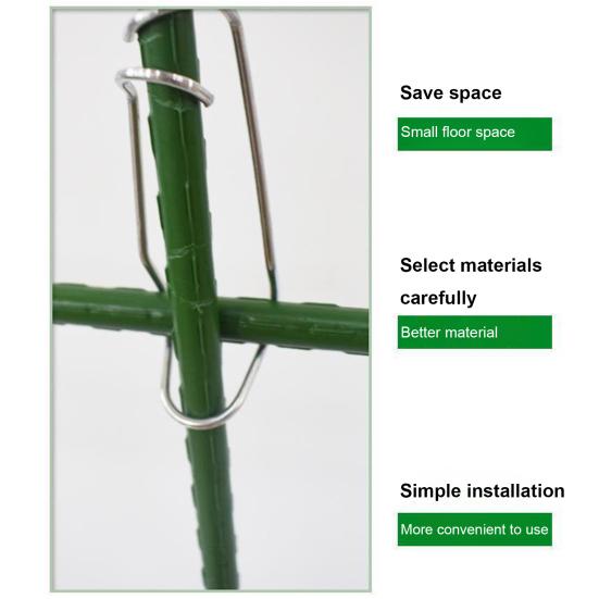 50 Pcs Steel Wire Connecting Buckles for Bamboo Canes Reusable Trellis Clips Pipe Connectors Garden Clips for Plants Support Gardening
