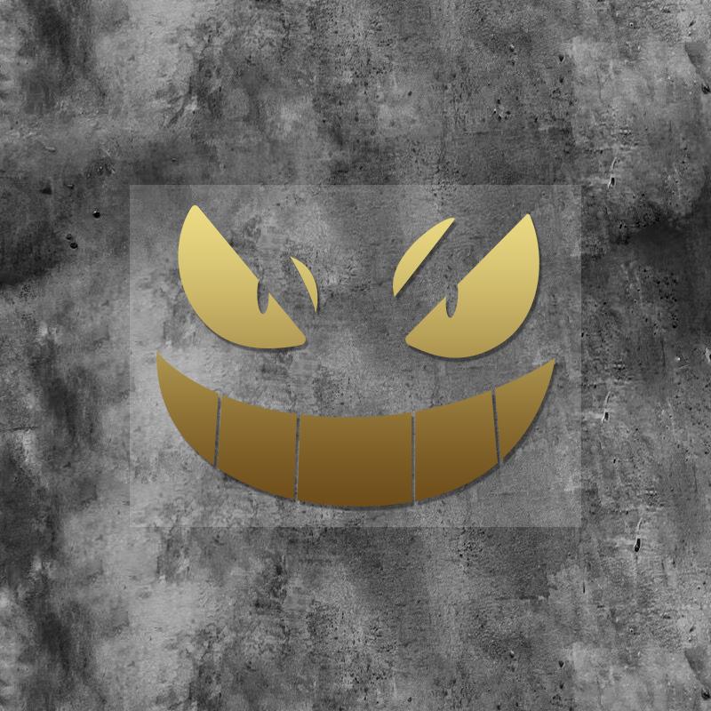 Creative Devil Smiley Car Stickers Electric Car Motorcycle Motorcycle Body Modification Stickers Fuel Tank Helmet Decoration