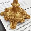 European Retro Candle Holder Baroque Art Candlestick Vintage Home Decoration Wedding Desktop Candlelit Dinner Ornament Photoprop