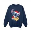 Girls Lilo And Stitch Christmas Love Biscuit Sweatshirt
