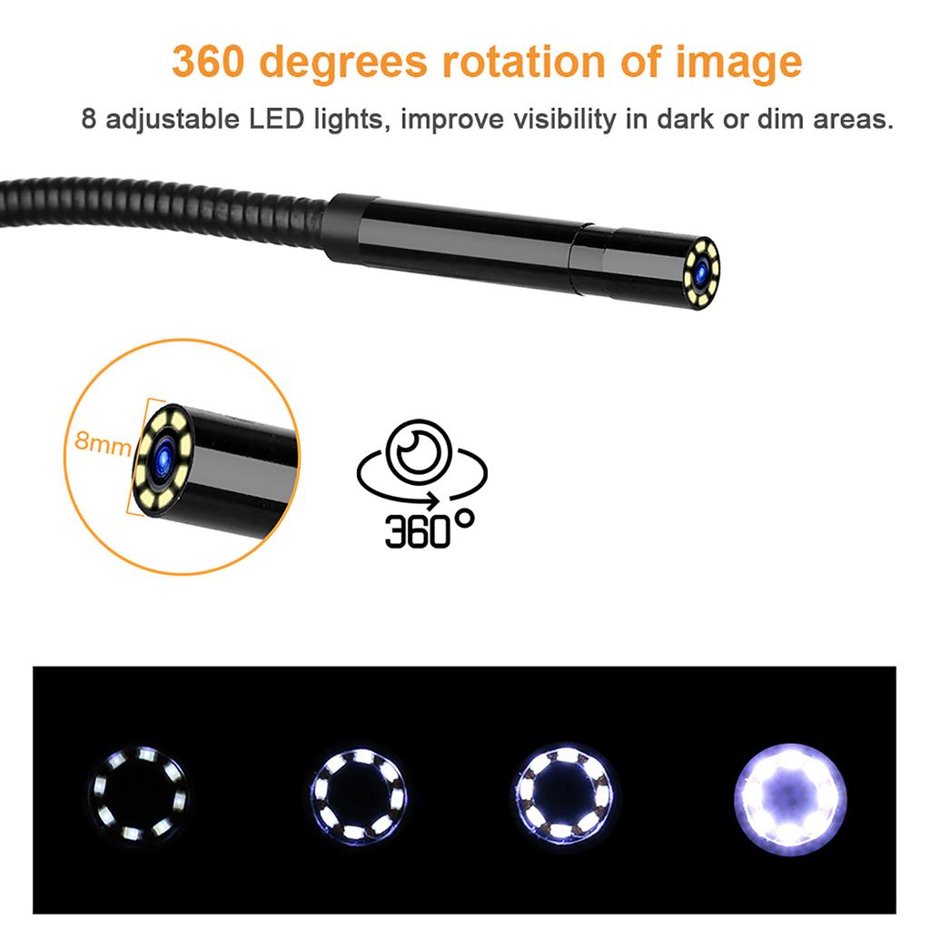 4.3in P30 1080P 70 Degrees Pipe Inspection Camera IP67 Waterproof Industrial Borescope3m/9.8ft Cable