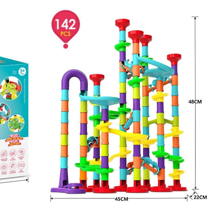 Marble Run Race Track Building Blocks Дети 3D Лабиринт Ball Roll Игрушка DIY Marble Run Race Coaster SetРождественский подарок