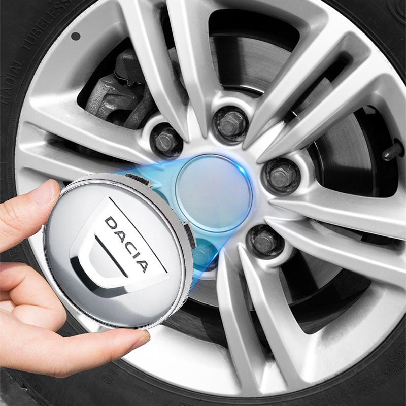 BGT1 4Pcs 56/60mm Car Styling Wheel Hub Cap Badge Stickers For Dacia Sandero Duster Jogger Spring Logan Bigster Lodgy Dokker Stepway