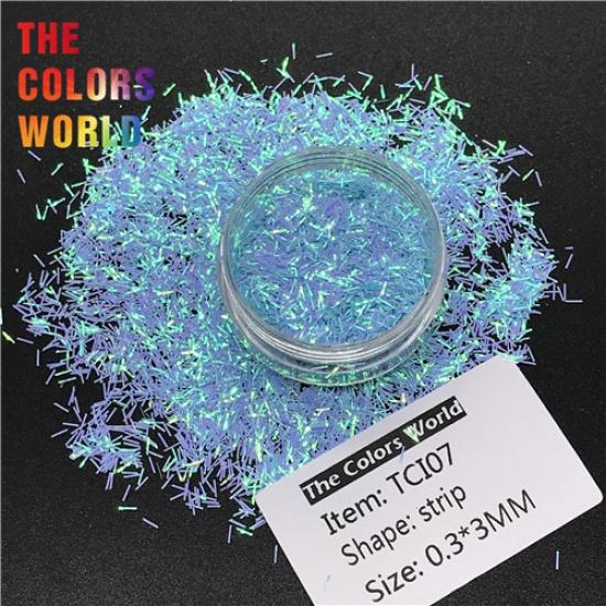 TCT-199 перламутровые переливающиеся цвета 0,3*3 мм мишурная полоска короткая планка для украшения ногтей гель для ногтей блестки для тела ручная работа