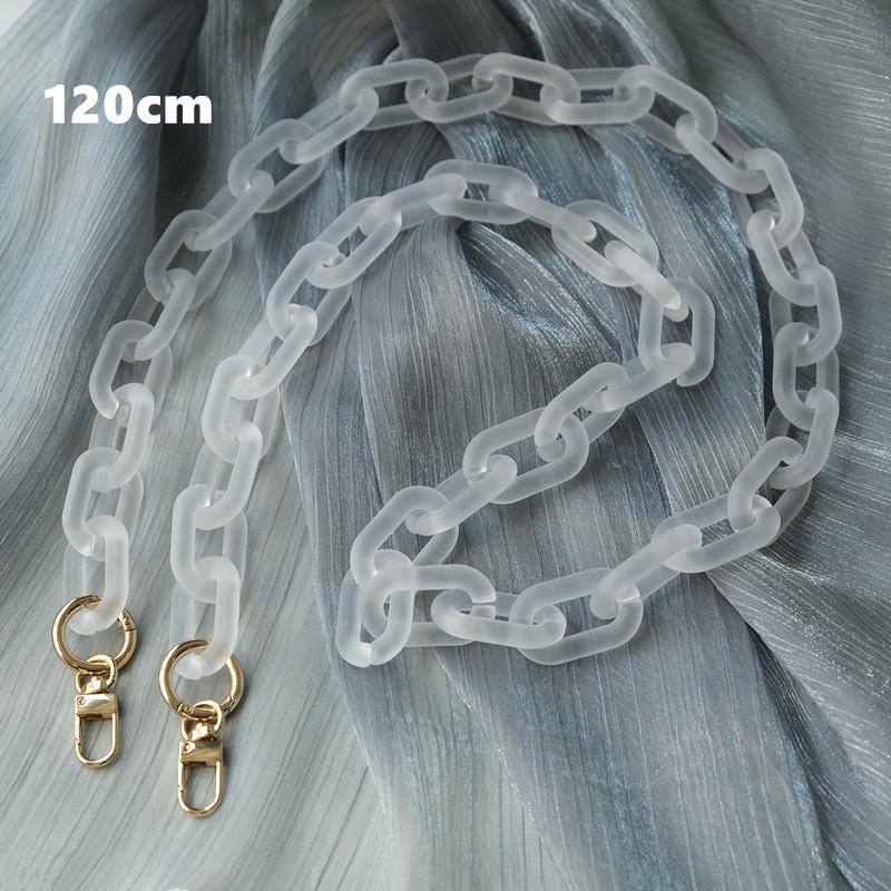Новый аксессуар для телефона, цепочка со съемными деталями, матовая белая кожа через плечо из смолы, роскошный ремешок, чехол для телефона, цепочки, ярко-неоновая акриловая цепочка на плечо