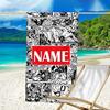 1pc Marvel3 Beach Towel with Custom Name, Beach/Swimming/Bath/Picnic/Camping Towel, Suitable for Seaside Beaches