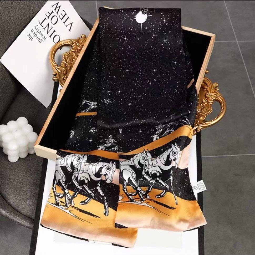 Green Retro Scarf, High-end Decoration, Small Strip Scarf, Women's Fashionable Professional Scarf, Neck Scarf, Headband Scarf