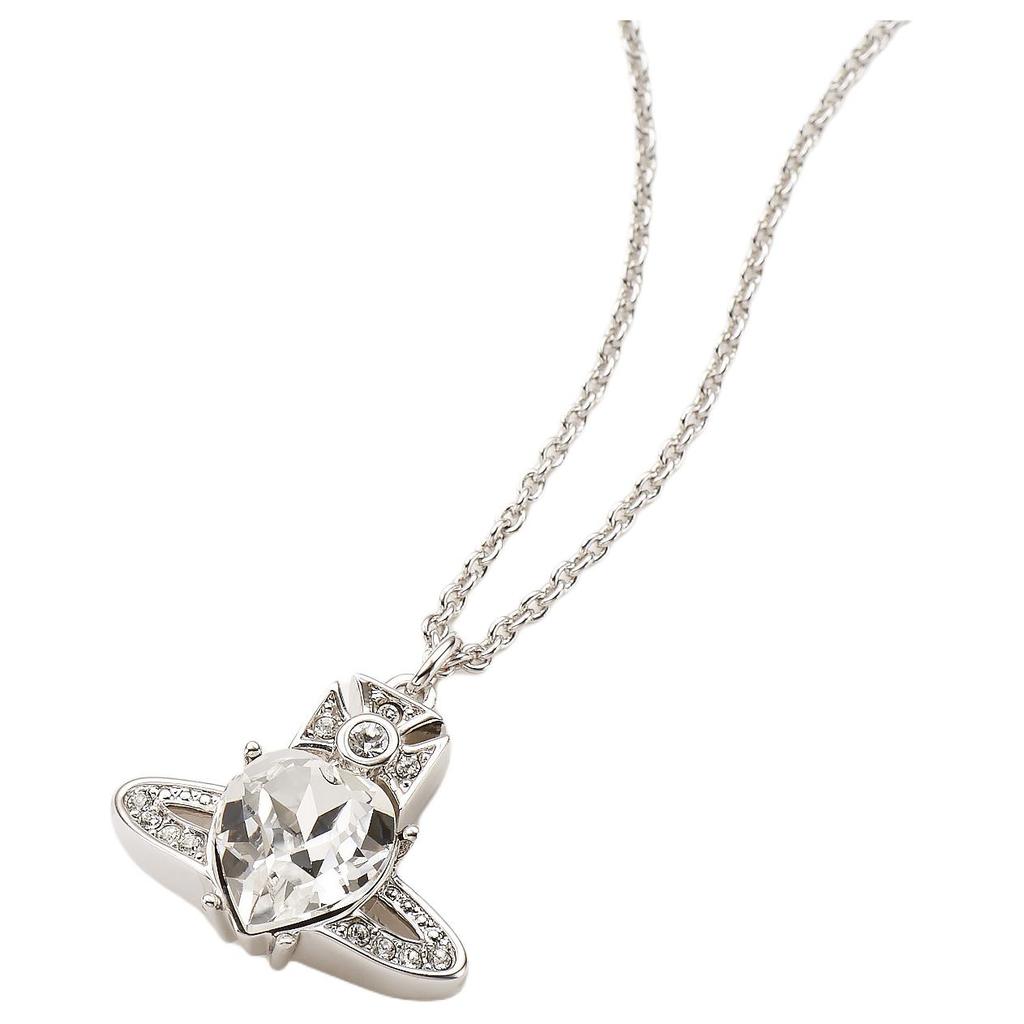 VIVIENNE WESTWOOD Ариэлла Изогнутый Дизайн Латунное Ожерелье Женское Ожерелье Белый 8050889278849