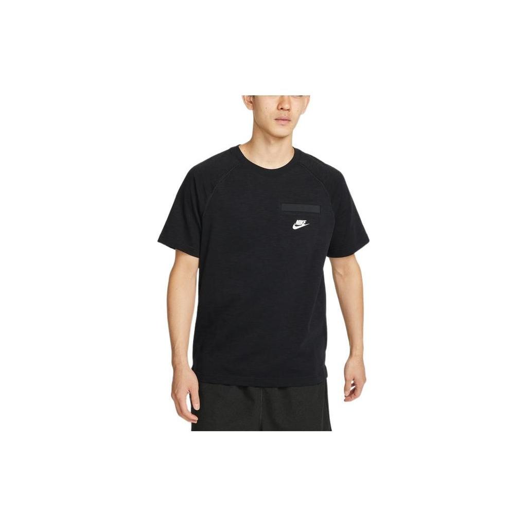 Nike T Shirts Men's Black Crew Neck Moderate Straight Fit DQ2414-010