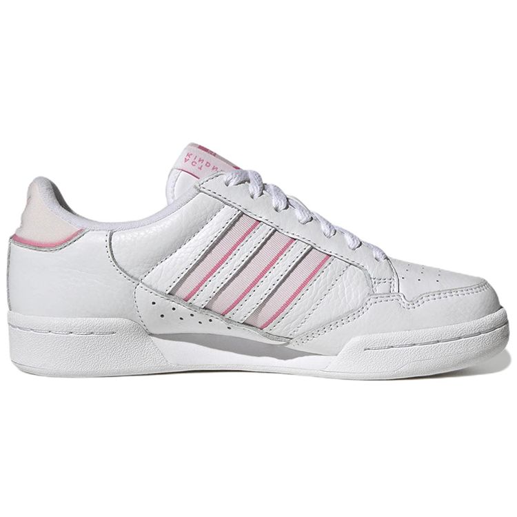 Adidas Continental 80 Stripes White Clear Pink Женские кроссовки облачно-белые почти розовые GX4433