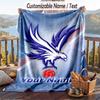 Flannel Blanket Crystal Palace Print Custom Name Text Soft Throw for Sofa Bed