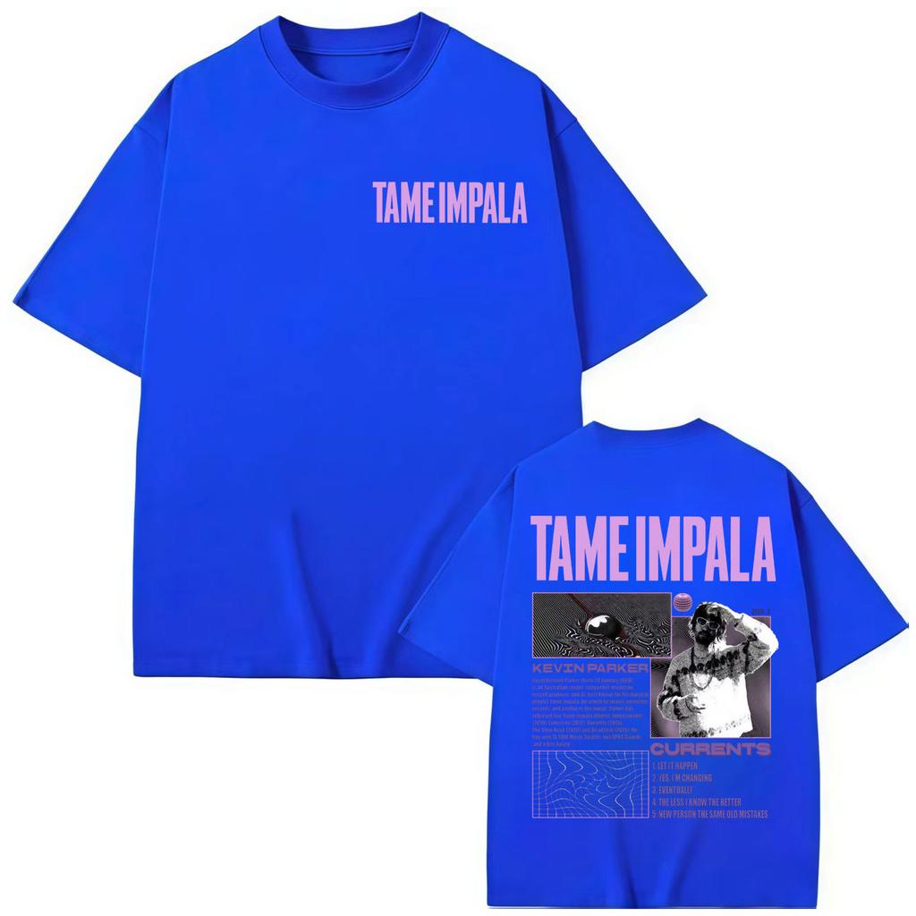 Рок-группа Tame Impala Графические футболки Мужские Женские Мода Винтажная Футболка с коротким рукавом Летняя Повседневная Хлопковые Футболки